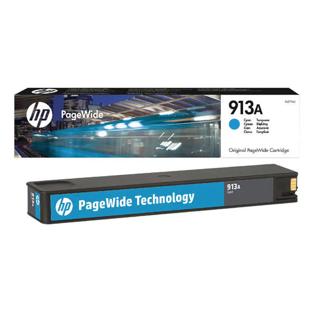 HP 913A Cyan Cartucho de Tinta Original - F6T77AE 1