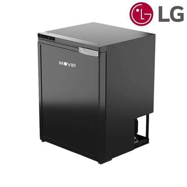 Muvip Nevera Fija con Compresor LG 65L 60W - Conexion 12/24V - Proteccion Bateria del Vehiculo - Luz LED Interior - Temperatura Regulable - Dos Zonas  1