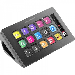 Mars Gaming MSD-ONE Dispositivo de Control para Retransmisiones/Streaming, Trabajo, Gaming - Diseño Slim Compacto - Pantalla LCD Ampliada - Software P