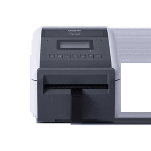 Brother TD-4550DNWBFC Impresora Termica de Etiquetas WiFi, Bluetooth, USB, LAN - Resolucion 300ppp - Admite Rollos Continuos Linerless - Color Blanco/