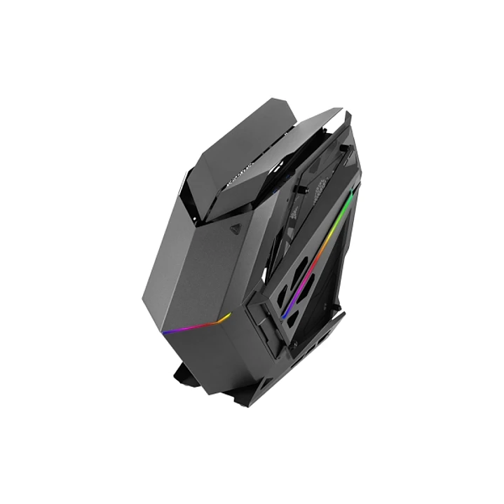 Mars Gaming MC-TITAN Caja Torre ATX - Ventanas Laterales de Cristal Templado - Iluminacion ARGB - Hub de Iluminacion con Mando a Distancia - 7 Ranuras 1