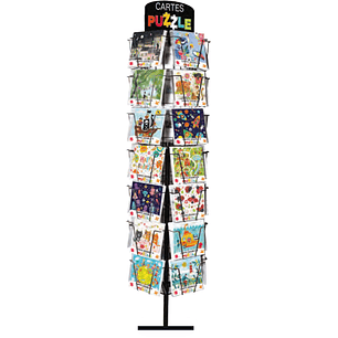 Pictura Expositor Puzzle - 15.5x15.5cm - 35 Compartimentos - Capacidad para 210 Tarjetas - Impresas en Papel con Certificacion FSC