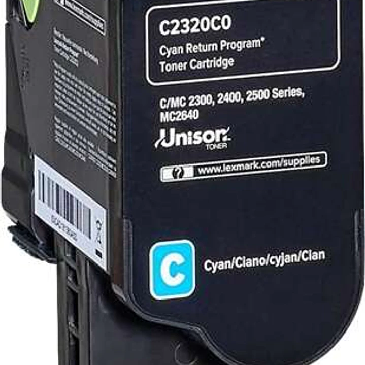 Lexmark C2325/C2425/C2535/MC2325/MC2425/MC2535/MC2640 Cyan Cartucho de Toner Original - C2320C0 1