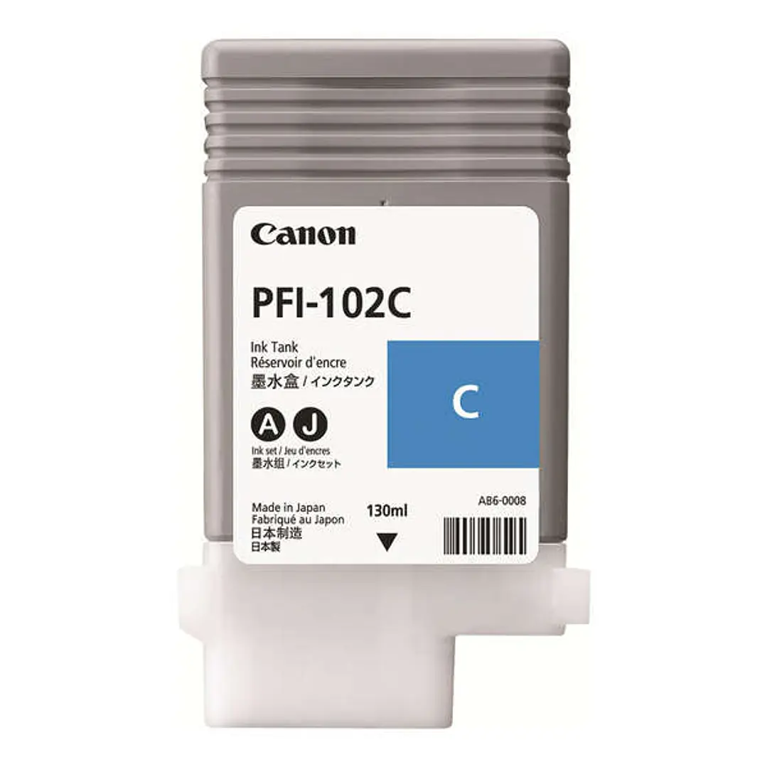 Canon PFI102 Cyan Cartucho de Tinta Original - 0896B001 1