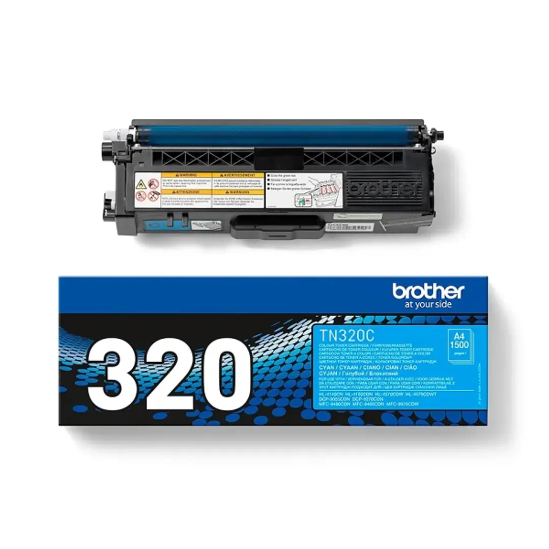 Brother TN320 Cyan Cartucho de Toner Original - TN320C 1