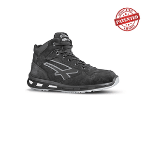 Upower Lift S ESD Calzado de Seguridad Altos - Talla 40 - Cuero Nubuck Resistente, Puntera de Aluminio, Hidrofugos, Antiarrugas, Suela Antideslizante,