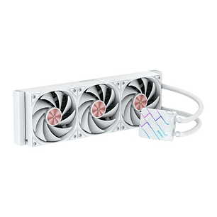 Abysm Oceanic TIDE 360 ARGB Kit de Refrigeracion Liquida - 3 Ventiladores de 120mm - Iluminacion ARGB - Bomba 2500rpm - Tubos de 3.4mm - Color Blanco