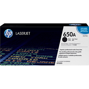 HP CE270A Negro Cartucho de Toner Original - 650A