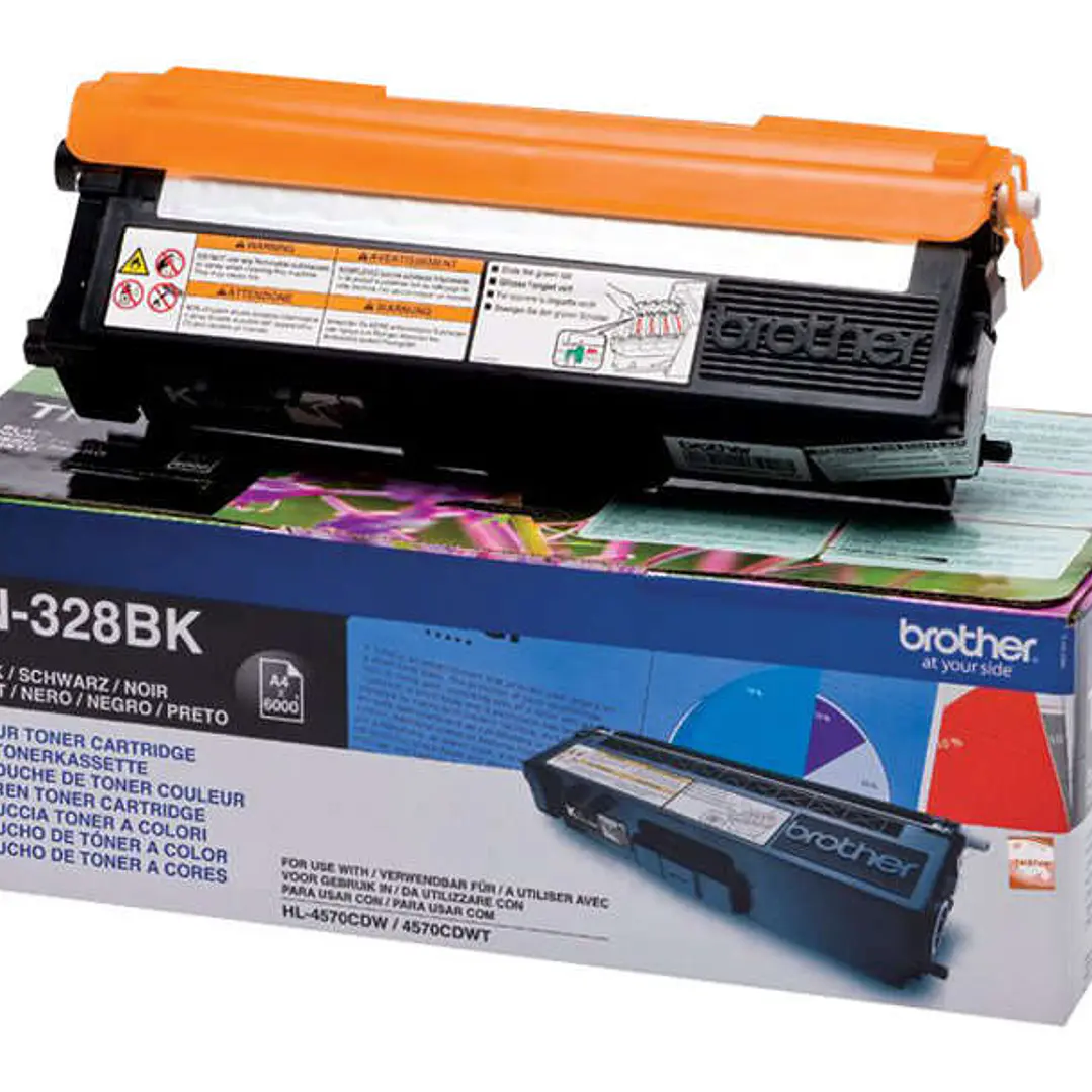 Brother TN328 Negro Cartucho de Toner Original - TN328BK 1