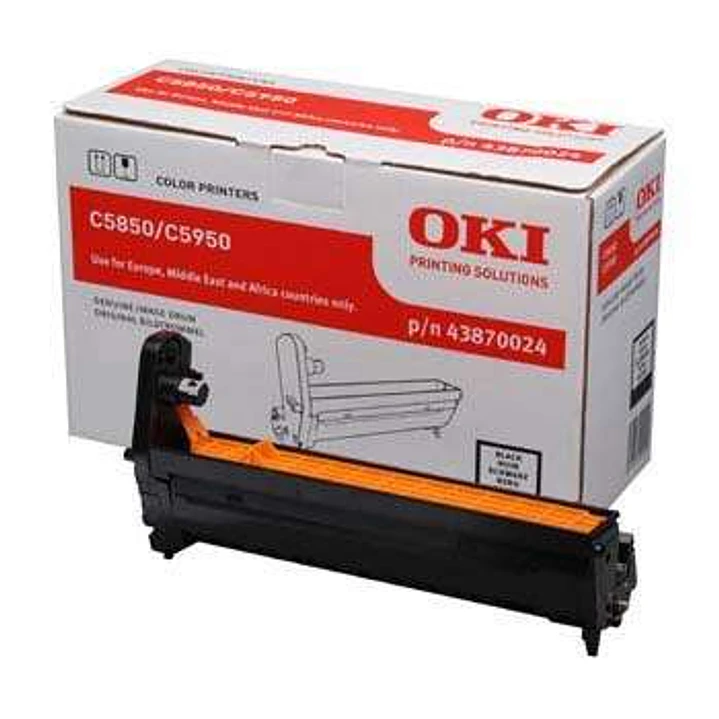 OKI C5850/C5950/MC560 Negro Tambor de Imagen Original - 43870024 (Drum) 1