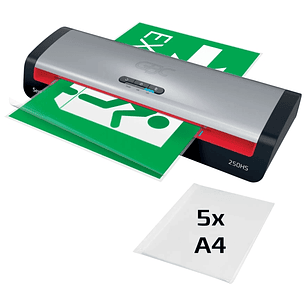 GBC 250HS Home Office A3 Plastificadora - Calentamiento en 1 Minuto - Desde Documentos de Identidad hasta Documentos A3 - Compatible con Bolsas de 75 