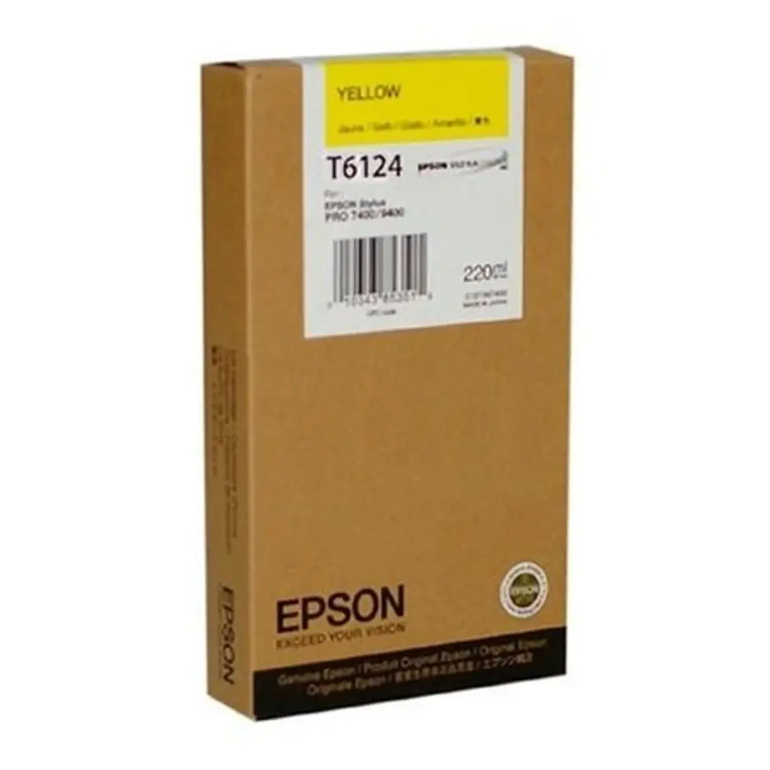 Epson T6124 Amarillo Cartucho de Tinta Original - C13T612400 1