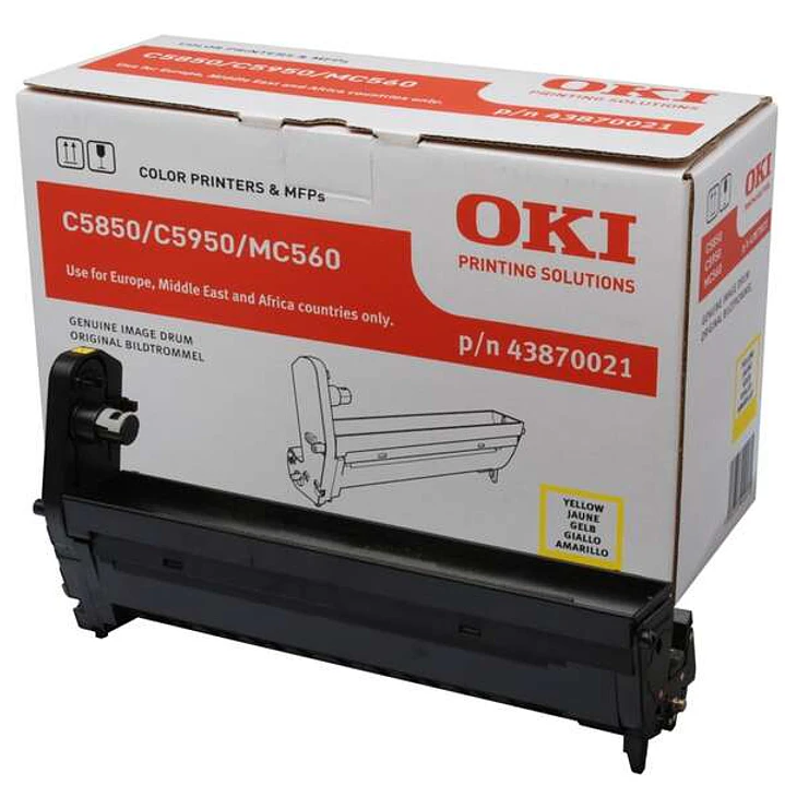 OKI C5850/C5950/MC560 Amarillo Tambor de Imagen Original - 43870021 (Drum) 1