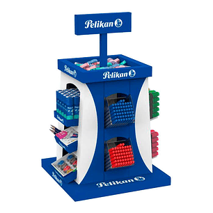 Pelikan Expositor Escolar con 364 Unidades - Incluye: Lapices de Grafito, Sacapuntas, Gomas de Borrar, Correctores, Pegamentos, Boligrafos y Resaltado