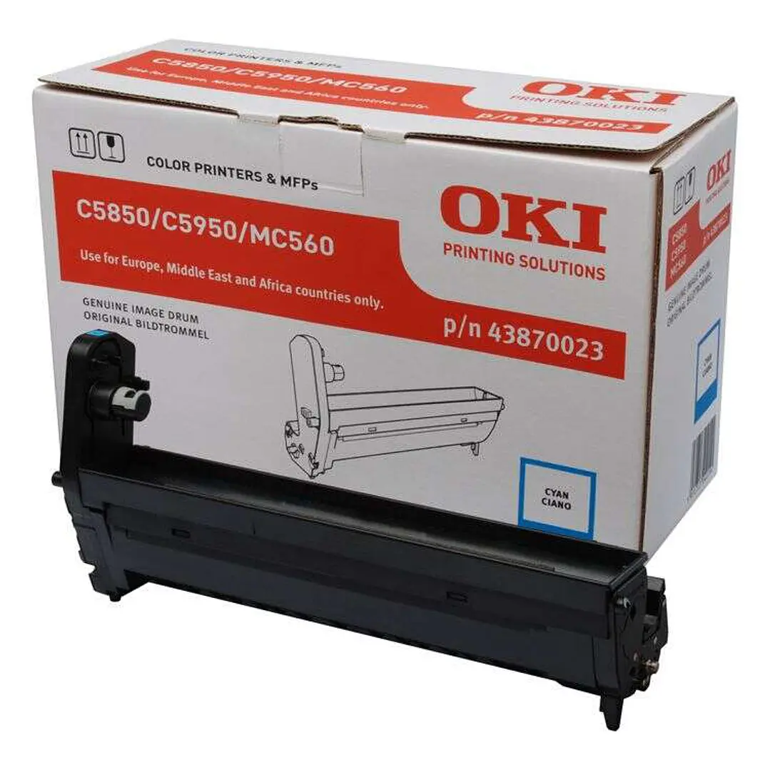 OKI C5850/C5950/MC560 Cyan Tambor de Imagen Original - 43870023 (Drum) 1