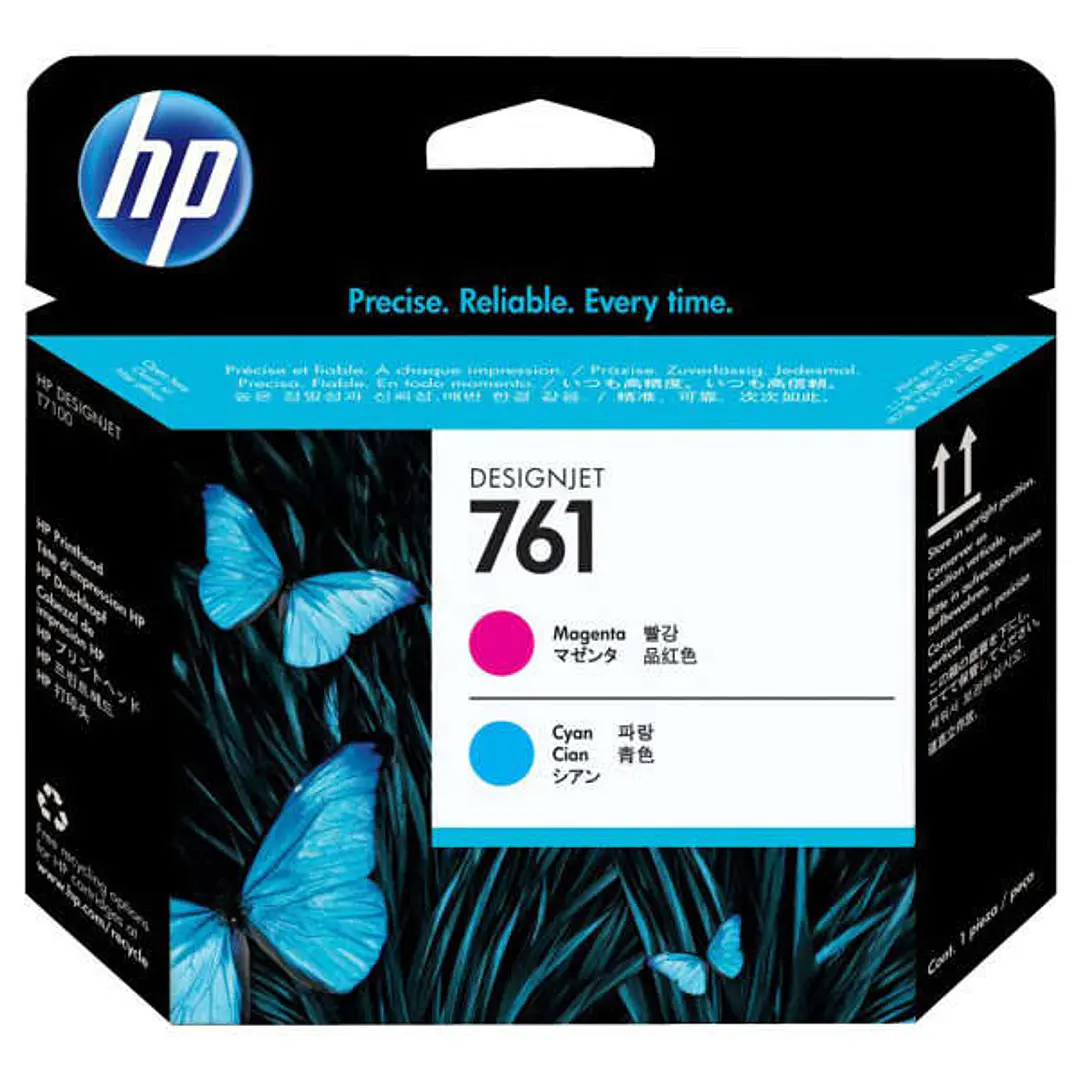 HP 761 Cabezal de Impresion Original - Cyan y Magenta - CH646A 1