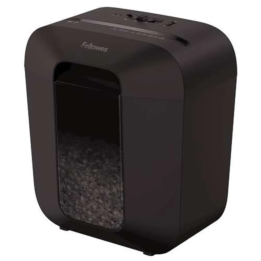 Fellowes LX25M Destructora de Papel Manual Minicorte P-4 - Destruye hasta 6 Hojas - Capacidad de la Papelera 11.5L - Color Negro 1