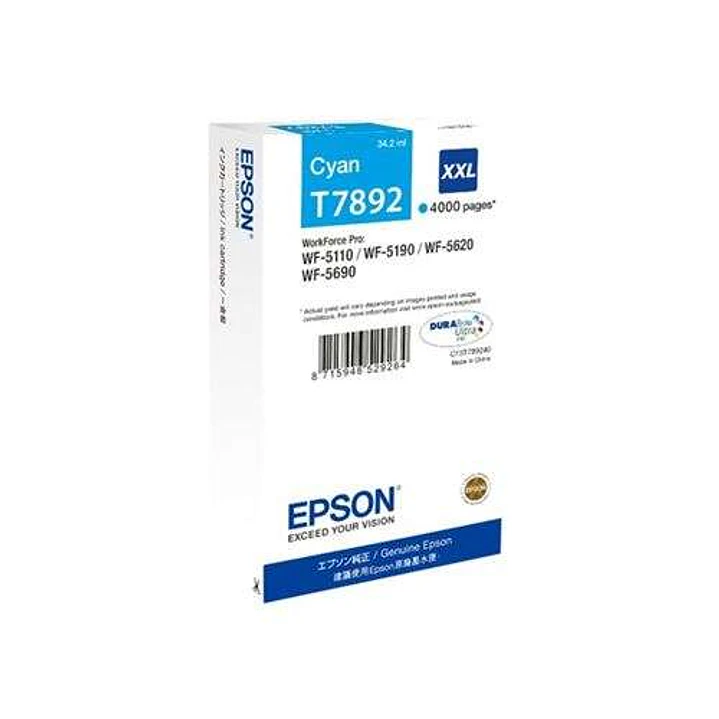 Epson T7892 Cyan Cartucho de Tinta Original - C13T789240 1