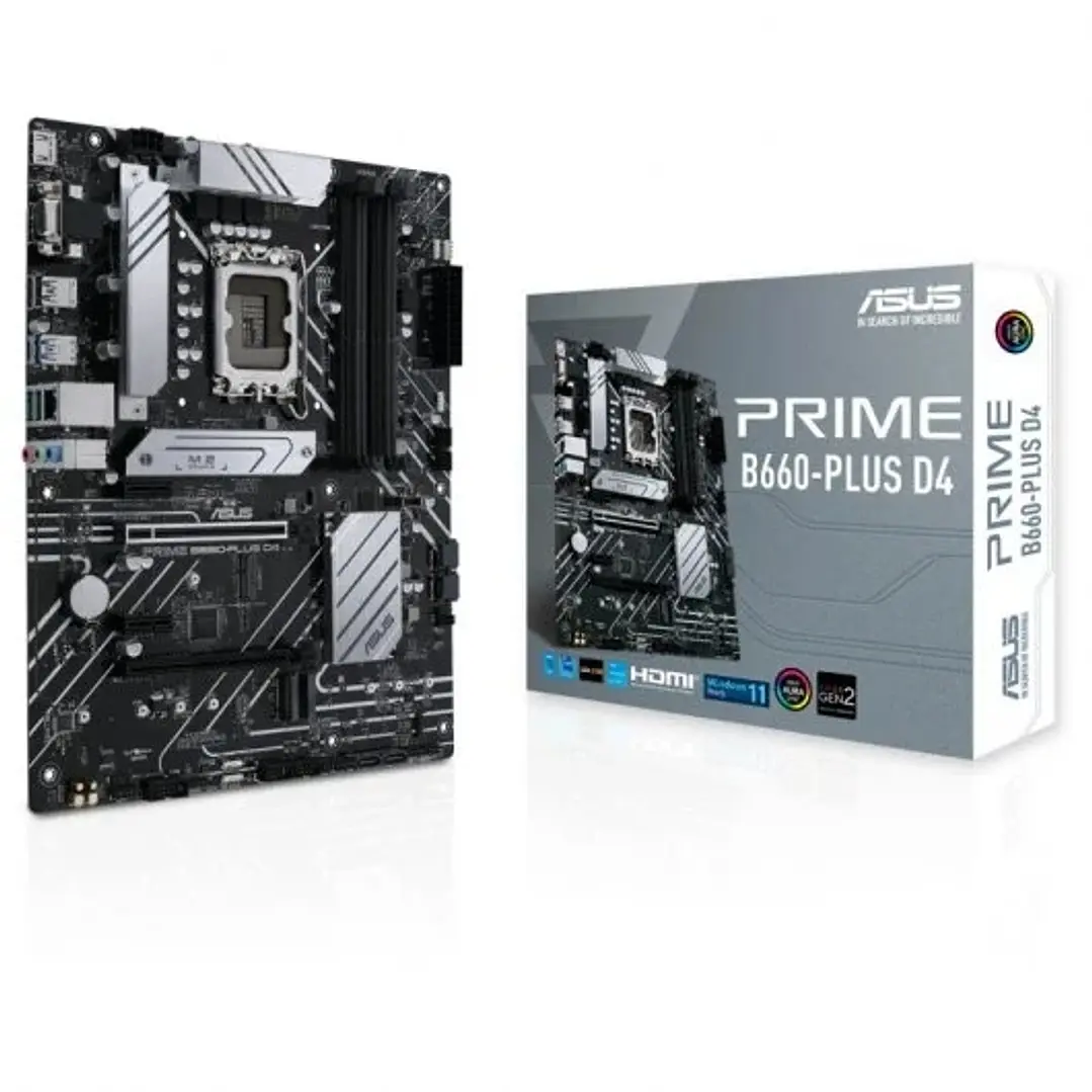 Asus Prime B660-PLUS D4 Placa Base Intel 1700 4x DDR4 - HDMI, M.2, PCIe4.0, 4x Sata III, USB 3.2, ATX 1