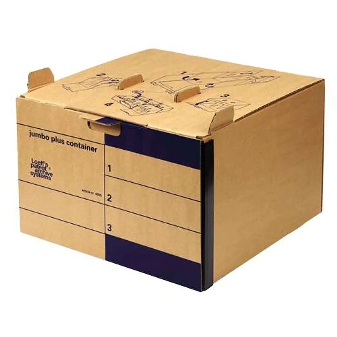 Fellowes Loeffs Pack de 15 Contenedores de Archivos Jumbo Plus - Color Marron 1