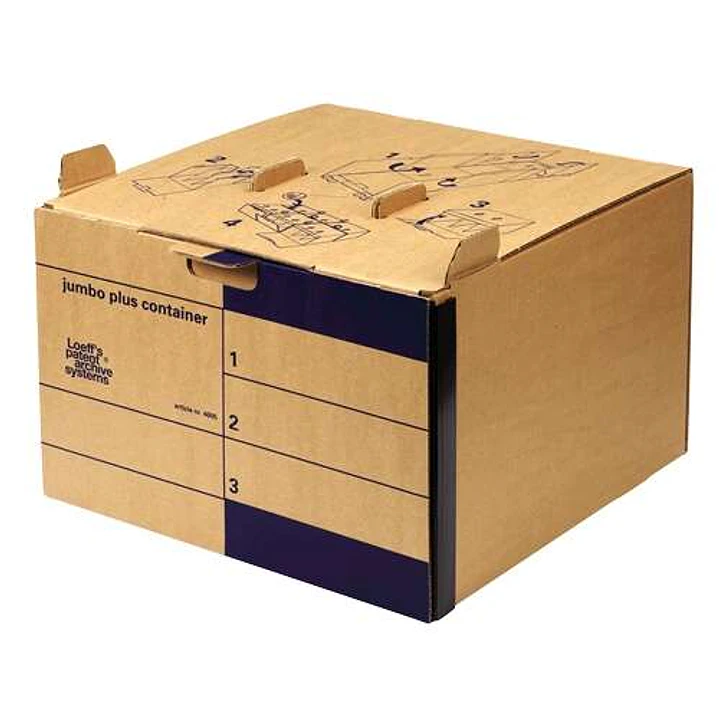 Fellowes Loeffs Pack de 15 Contenedores de Archivos Jumbo Plus - Color Marron 1