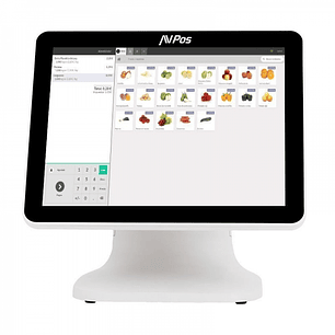 AVPos TPV K5000 Aluminio 15 Tactil Blanco - I7 - 8Gb Memoria - SSD 128gb - VGA y HDMI - Color Blanco