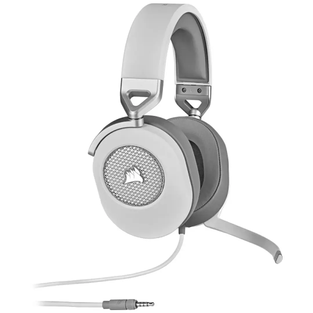 Corsair HS65 Surround Auriculares Gaming con Microfono - Multiplataforma - Sonido Envolvente 7.1 - Certificado Discord - Color Blanco 1