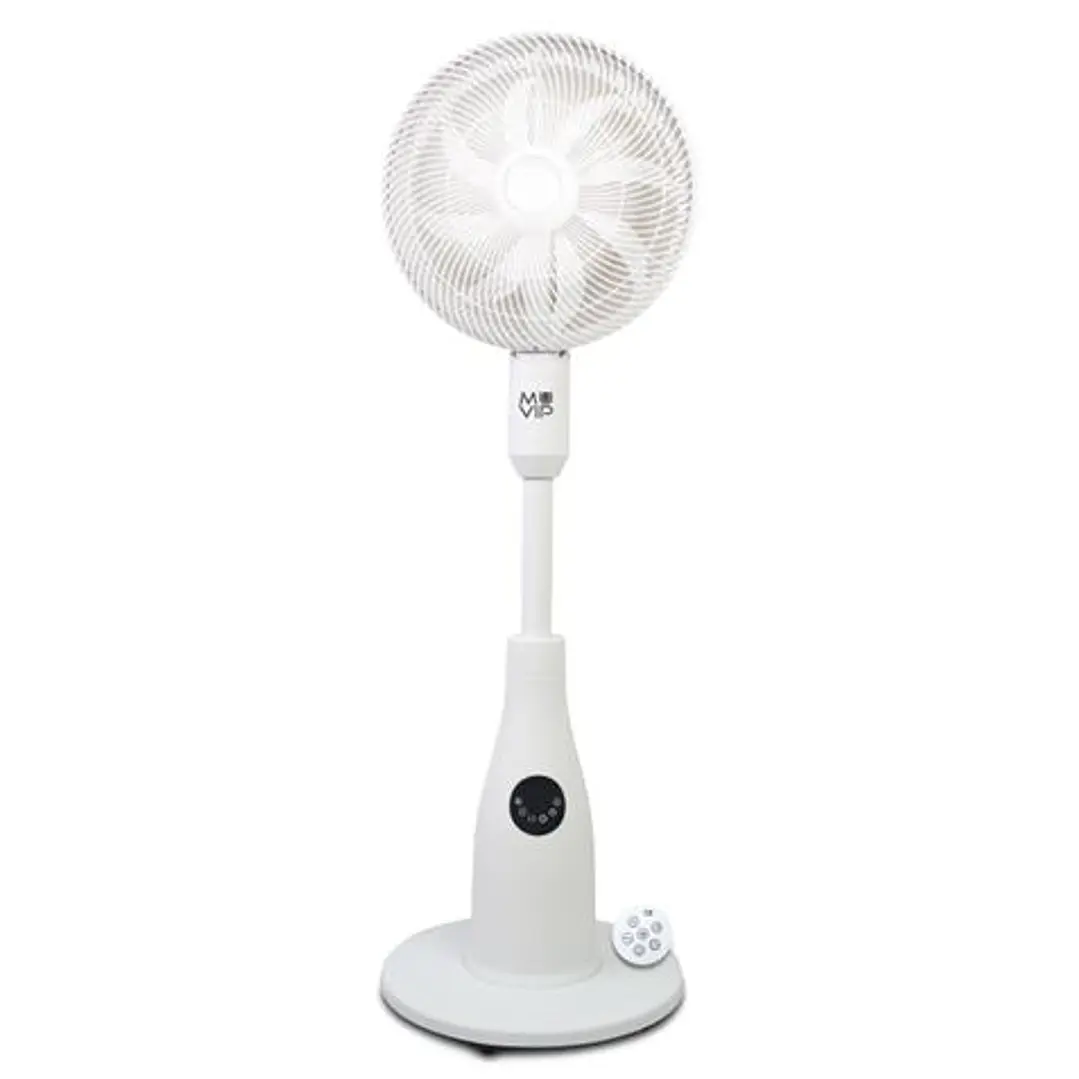 Muvip Ventilador de Pie 80W 8 Aspas - 7 Velocidades - Nebulizador - Funcion de Oscilacion - Luz LED - Color Blanco 1
