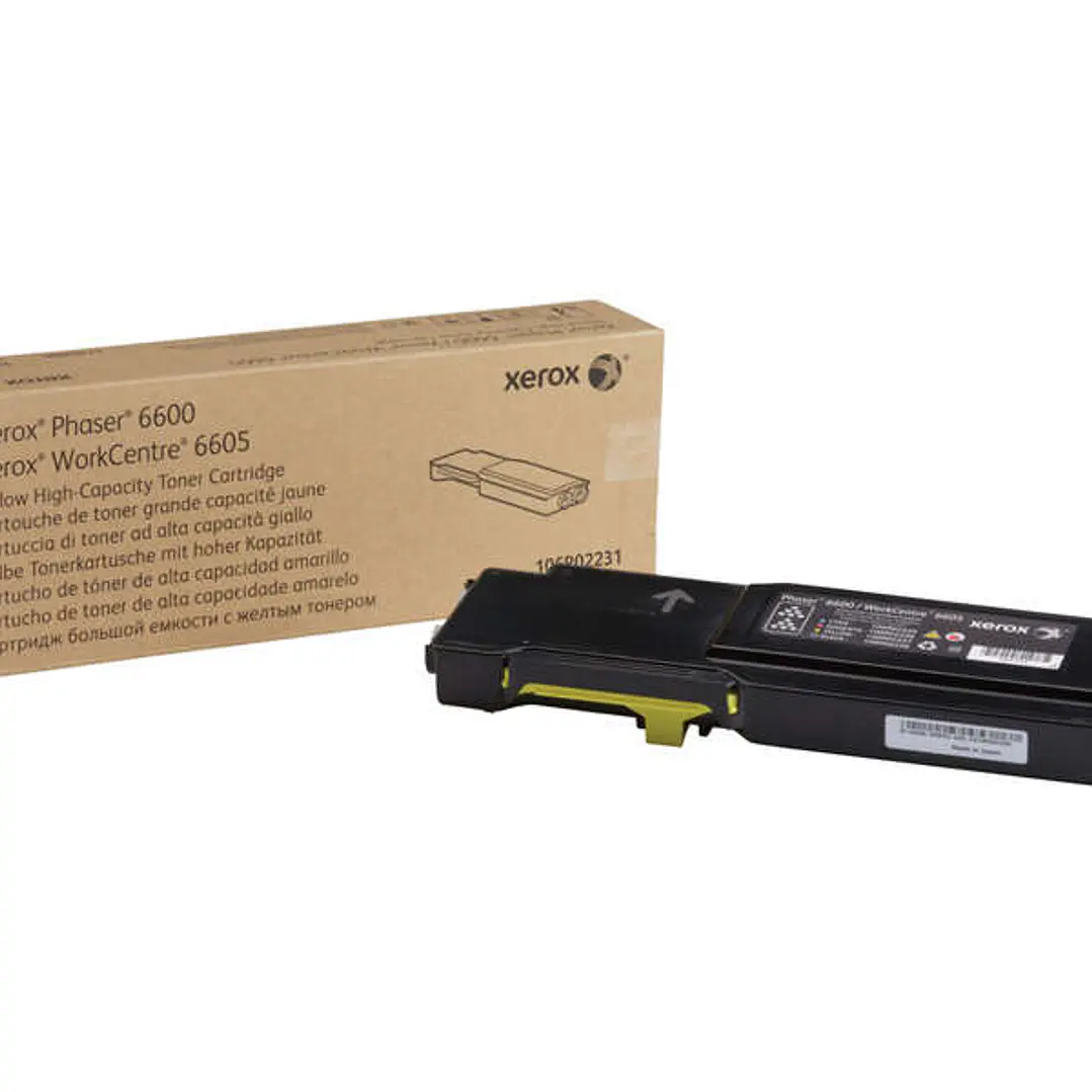 Xerox Phaser 6600/WorkCentre 6605 Amarillo Cartucho de Toner Original - 106R02231 1