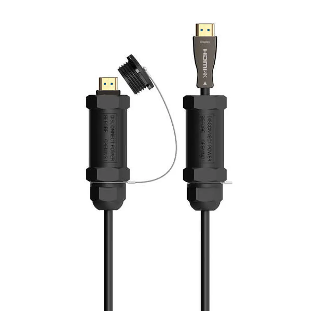 Aisens Cable HDMI V2.1 AOC con Armadura Ultra Alta Velocidad / HEC 8K@60HZ 4K@120HZ 4:4:4 48GBPS - A/M-A/M - 20M - Color Negro 1