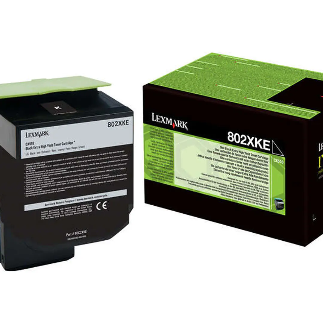 Lexmark CX510 Negro Cartucho de Toner Original - 80C2XK0/80C2XKE/80C0X10/802XK 1