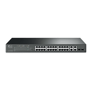 TP-Link JetStream Switch Smart PoE+ - 24 Puertos 10/100Mbps y 4 Puertos Gigabit