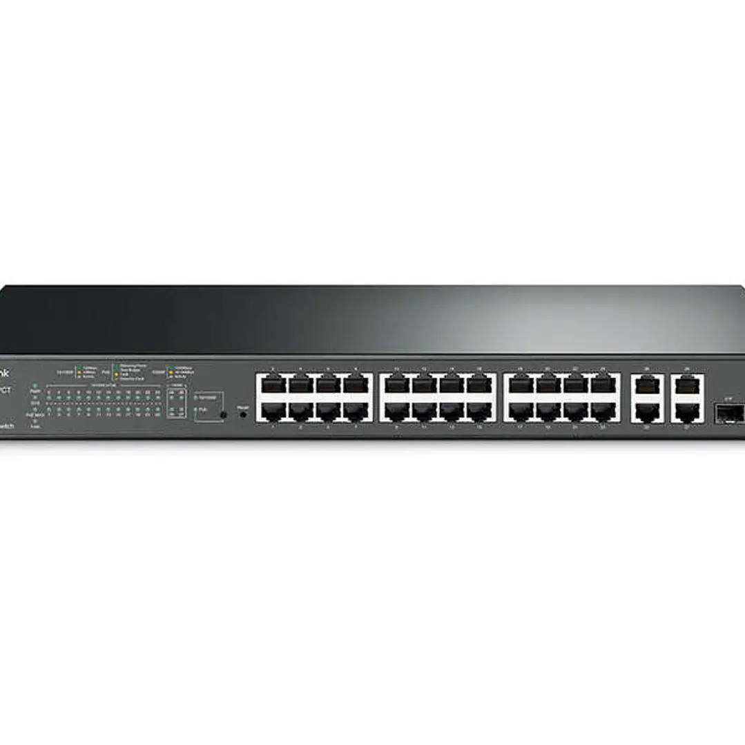 TP-Link JetStream Switch Smart PoE+ - 24 Puertos 10/100Mbps y 4 Puertos Gigabit 1