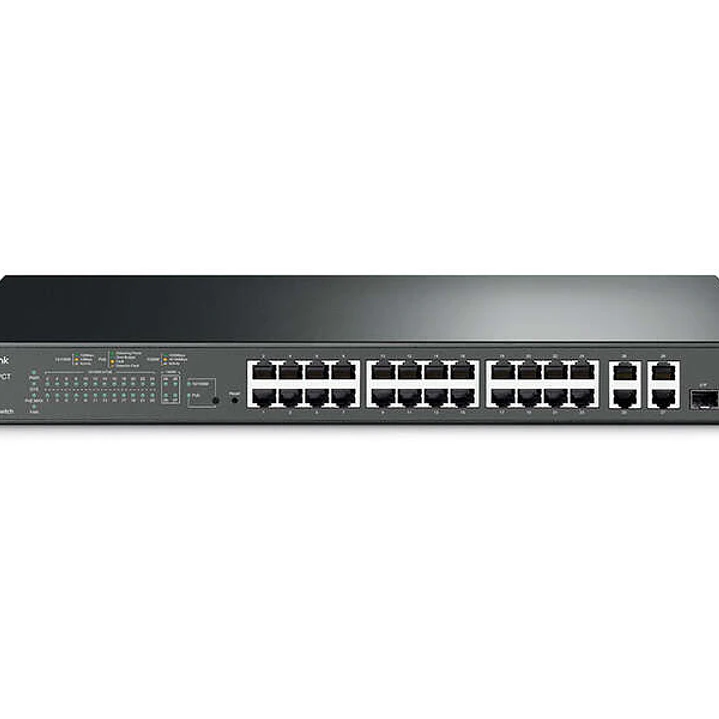 TP-Link JetStream Switch Smart PoE+ - 24 Puertos 10/100Mbps y 4 Puertos Gigabit 1