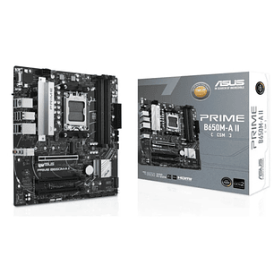Asus Prime B650M-A II-CSM Placa Base AMD5 4x DDR5 - HDMI, M.2, 4x Sata III, USB 2.0, 3.2, RJ-45, DispalyPort, MicroATX