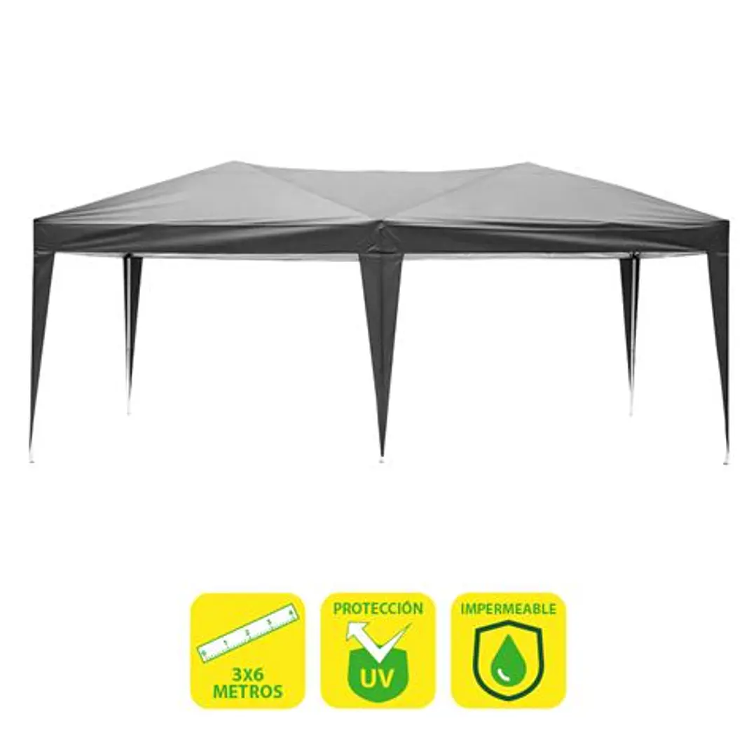 Sungarden Carpa Plegable Acero 3x6m - Color Gris 1