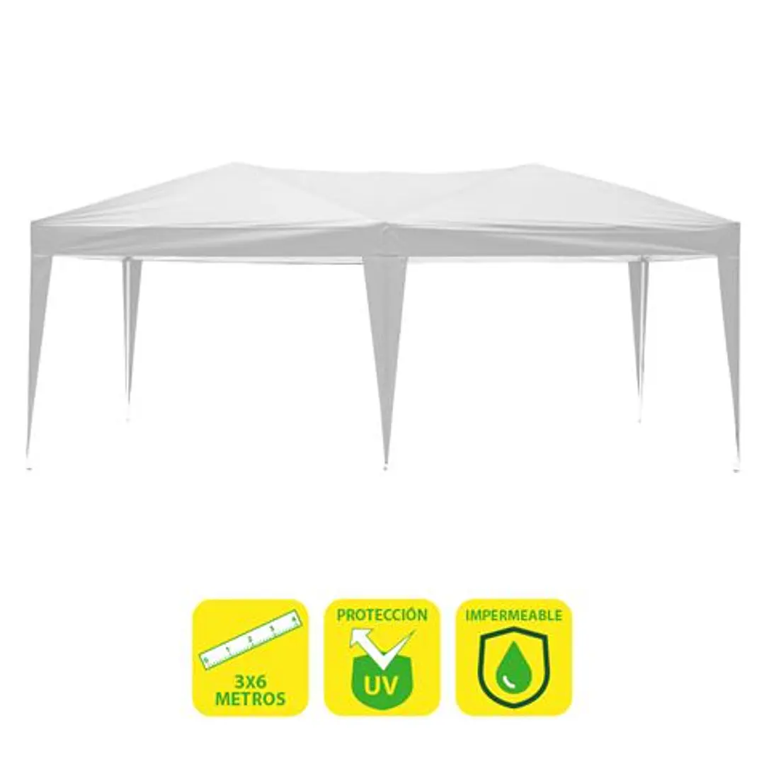 Sungarden Carpa Plegable Acero 3x6m - Color Blanco 1