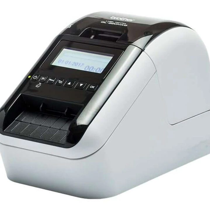 Brother QL820NWBC Impresora Profesional Termica de Etiquetas WiFi - Bluetooth MFI - Impresion Negro/Rojo - Pantalla LCD 1