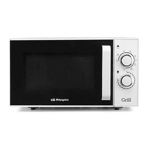 Orbegozo MIG 2531 Microondas de Acero Inoxidable Potencia de 900W - Grill de 1000W - Capacidad de 25L Funcion de Descongelacion y 3 Funciones Combinad