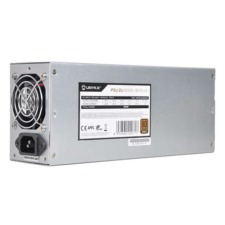 Unykach Flex 2U 600W 80 Plus Bronze Fuente de Alimentacion 600W Flex 2U ATX - APFC - Ventilador 60mm 1