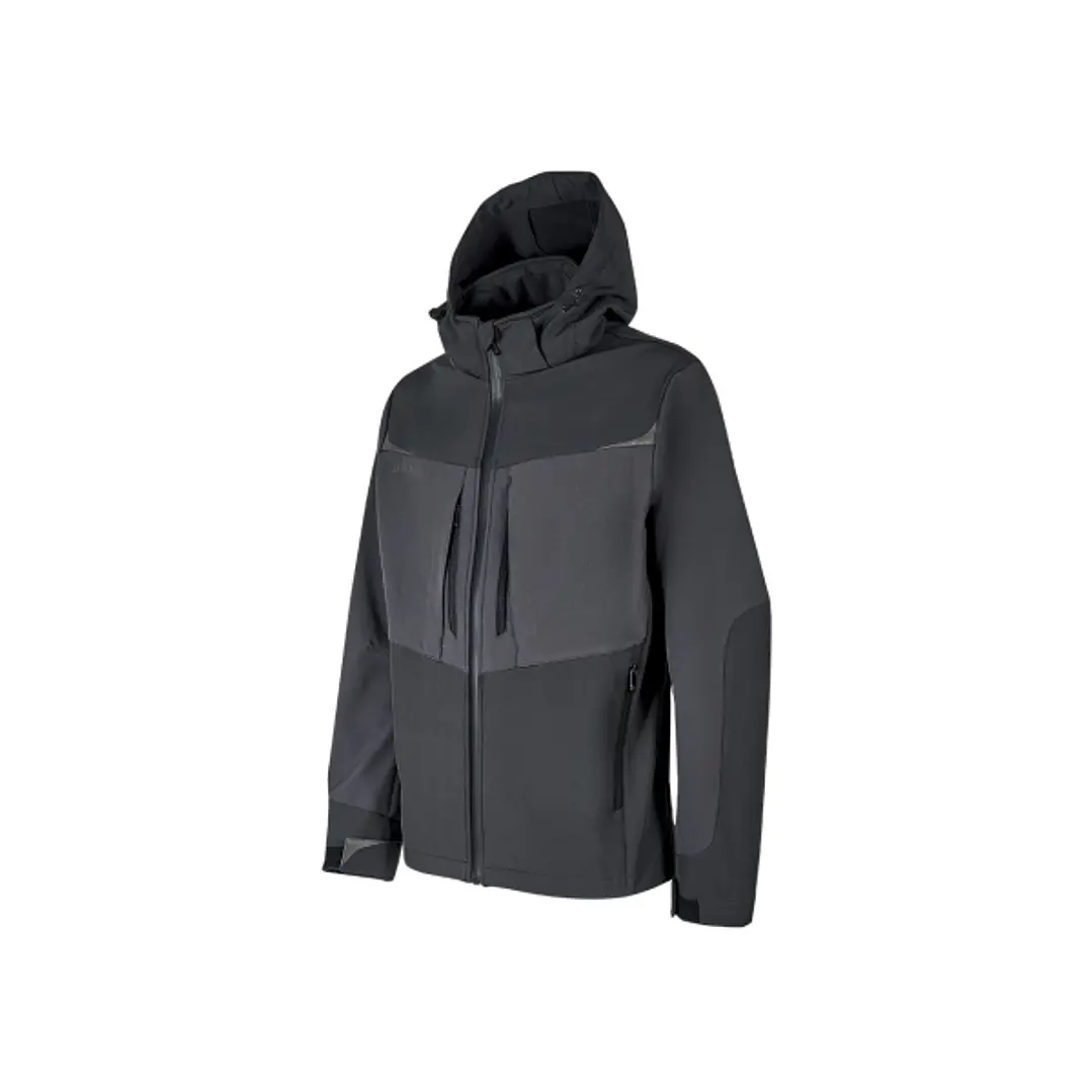 Upower Verve Chaqueta Tecnica - Talla 5XL - Softshell Resistente, Interior Micro-Fleece con Grafeno, Capucha Desmontable, Repelente a Liquidos, Cremal 1