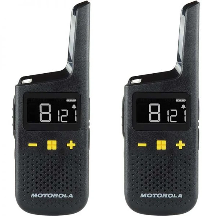 Motorola XT185 Pack 2 Walkie Talkies - 16 Canales PMR446 + 121 Codigos - Alcance de hasta 8km - Autonomia hasta 24h 1