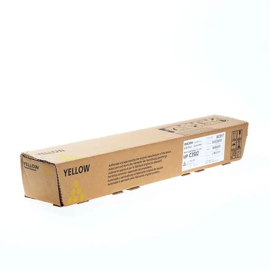 Ricoh Aficio MP-C3002/MP-C3502 Amarillo Cartucho de Toner Original - 842017/841652/841740 1