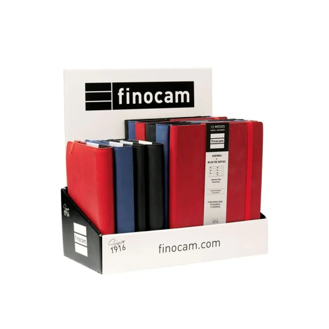 Finocam Duoband Expositor con 10 Agendas Surtidas - Anual 2026 - Formato Surtidos - Color Surtidos 1