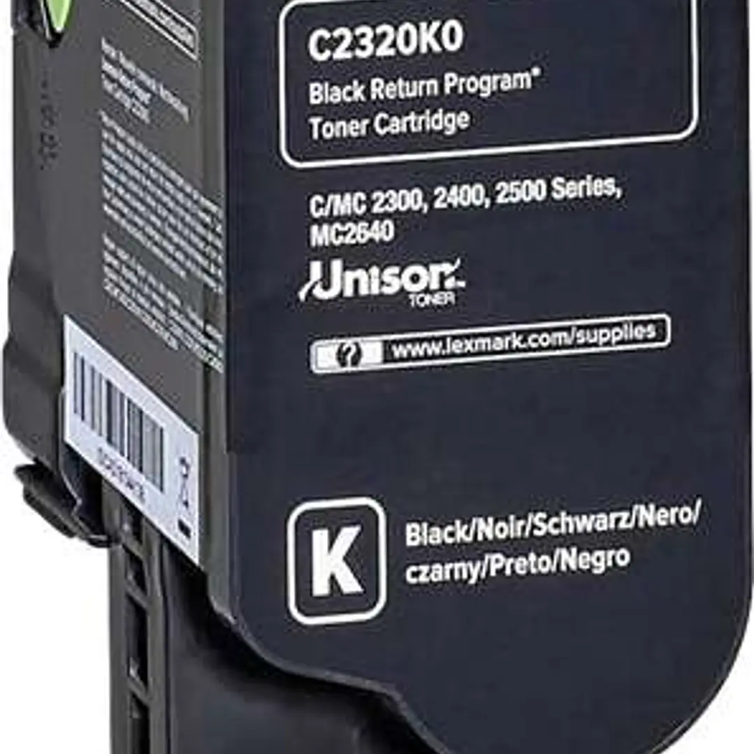 Lexmark C2325/C2425/C2535/MC2325/MC2425/MC2535/MC2640 Negro Cartucho de Toner Original - C2320K0 1