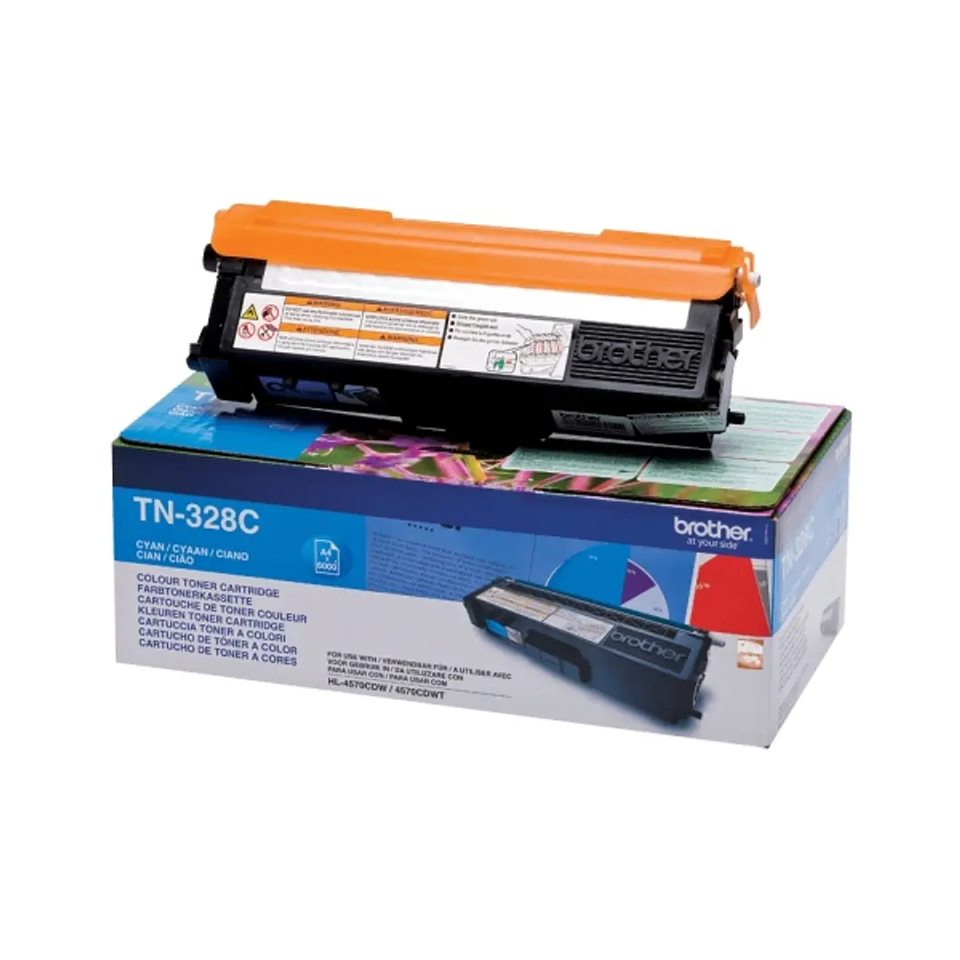 Brother TN328 Cyan Cartucho de Toner Original - TN328C 1