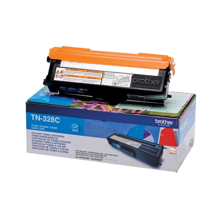 Brother TN328 Cyan Cartucho de Toner Original - TN328C 1