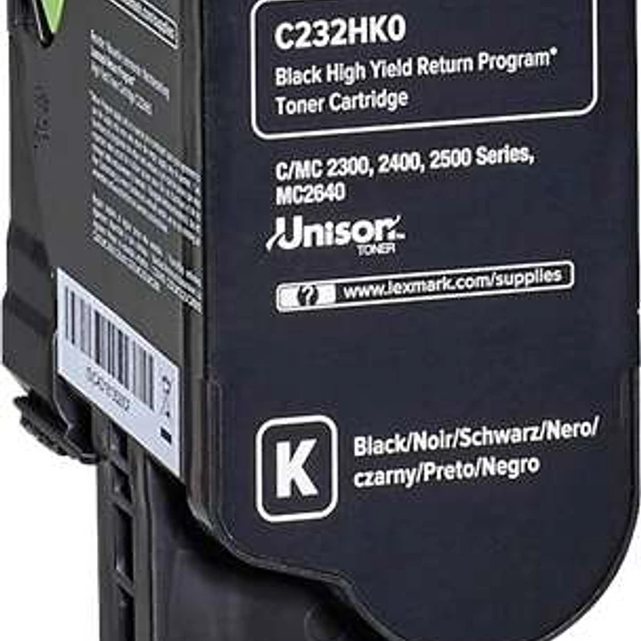 Lexmark C2325/C2425/C2535/MC2325/MC2425/MC2535/MC2640 Negro Cartucho de Toner Original - C232HK0 1