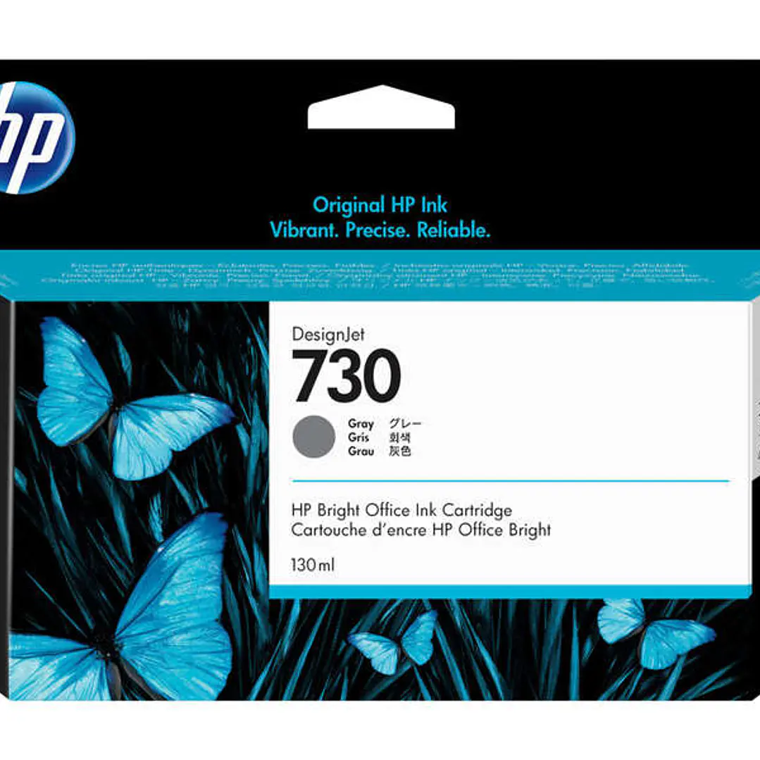 HP 730 Gris Cartucho de Tinta Original - P2V66A 1