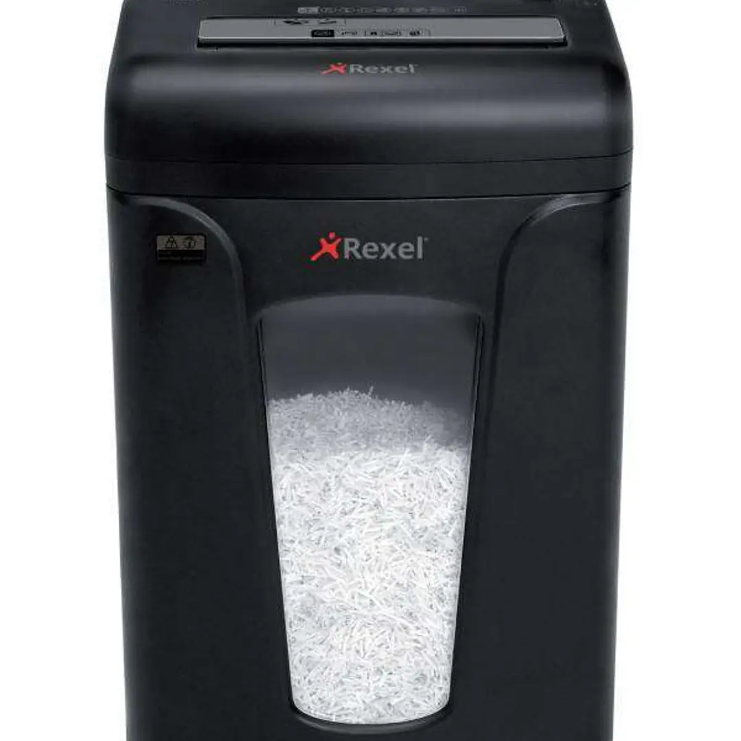 Rexel Mercury Destructora Microcorte - Antiatasco - Hasta 8 Hojas - Destruye Grapas, Clips y Cds - Capacidad Papelera 21L, 220 Hojas A4 1